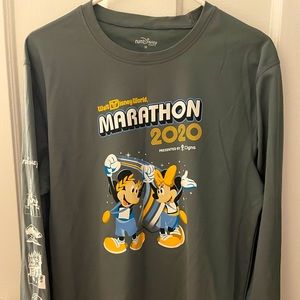 runDisney 2020 Mickey & Minnie Marathon Race Shirt - Gray Unisex Size Medium